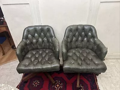 Pair Of Modern Vintage Swivel Chairs • $400