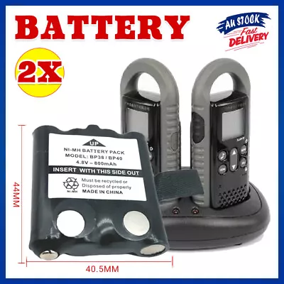 2 X Rechargeable Battery For UNIDEN BP38 BP40 UHF Handheld Radio • $17.88