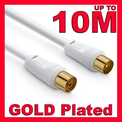 $3.75 • Buy TV Antenna Extension Cable PAL Male To Female Aerial Flylead Cord Lead 1m 3m 5m