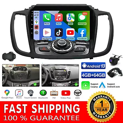 Android 13 9  Car Radio Stereo Apple Carplay Gps Navi For Ford Escape 2013-2019 • $221