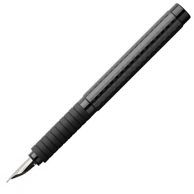 FABER-CASTELL Essentio Fountain Pen - Black Carbon - NEW • £37.95