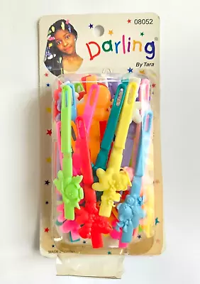 Vintage Plastic Hair Barrettes Darling By Tara 90s Kids Clips Teddy Bear Kawaii • $14.99