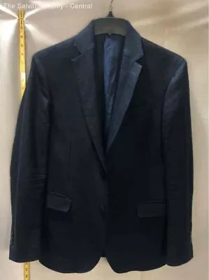 Boggi Milano Mens Navy Blue Long Sleeve Single-Breasted Blazer Size 50R • $9.99