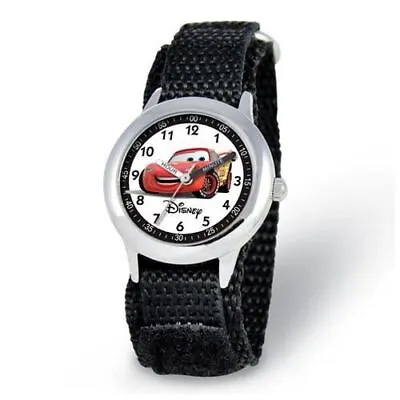 Disney Kids Cars Lightning McQueen Black Strap Time Teacher Watch • $50