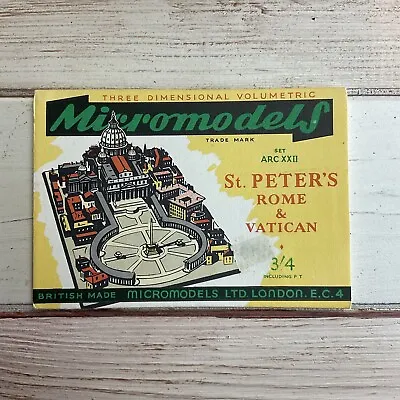 Micromodels Card Kit St PETER’S ROME & VATICAN SET ARC XXII • £7.19