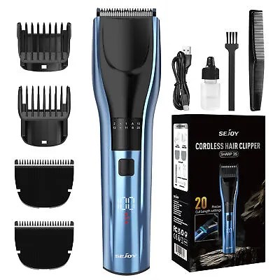 SEJOY Professional Hair Clippers Men Beard Trimmer Cordless Rechargeable Shaver • $25.99