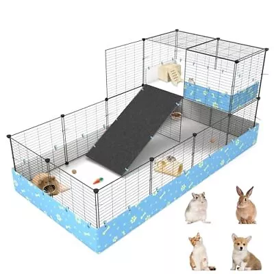 Guinea Pig Cage With PVC Liner - Expandable C&C Cage Small Animal 25 Panels • $117.45