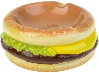 £9.99 • Buy Ceramic Burger Shaped Ashtray Fast Food Cigarette Novelty Smoking Holder Novelty