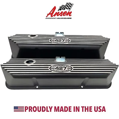 Ford FE 427 Tall Valve Covers Black  POWERED BY 427 CUBIC INCHES  Style 1 • $275