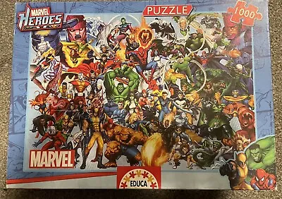 Educa 15193 Marvel Heroes 1000pc Jigsaw Puzzle - MINT CONDITION Used Once • £6.50
