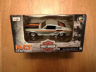 2016 Maisto 1/64 Harley Davidson H-D Custom Silver 1967 Ford Mustang GT • $6.99