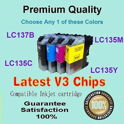 Any 1 Ink LC137XL LC135XL Ink Compatible With Brother MFC J6920DW J6520DW J6720D • $15.09