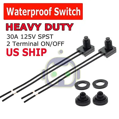 2pcs 12V 4  Momentary Wire Leads Waterproof Push-Button Switch For Car • $4.75