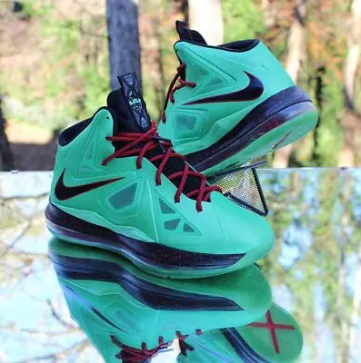 £93.40 • Buy Nike LeBron X 10 Cutting Jade Size 6.5Y Green Black Red 2012 Release 543564-301