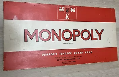 Monopoly Board Game Original Classic Vintage Red Box Metal Pieces 1972  • £349