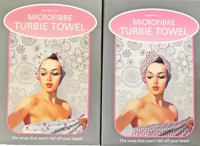 Hair Towel Wrap  2 Print Designs Hair Twist Towel Turban Turbie  Microfibre • £3.99