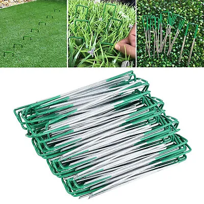 20-100X Garden Netting Pegs Stakes Staples Securing Lawn U Shaped Nail Pins • £4.99