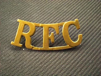 Ww1 Royal Flying Corps Metal Shoulder Title. 53mm X 19mm 2 Hex Lugs Genuine • £65