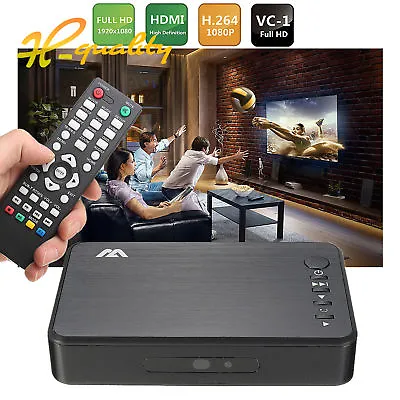 1080P HD HDMI Media Player RMVB MKV SD SDHC USB JPEG With Remote • £29.45