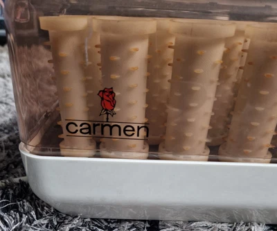£10 • Buy Vintage Carmen 20 Heated Rollers Plus Clips