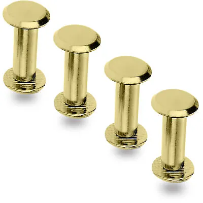 £6.09 • Buy Chicago Screws Rivets Studs Brass For Leather Craft Belt Bookbinding 10/20/50pcs