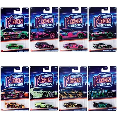 Hot Wheels Neon Speeders Set Of 8 • $52.95