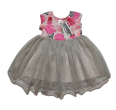 £18.82 • Buy Bonds Baby Size 2 Girls Tutu Dress With Elegant Metallic Silver Skirt 😍