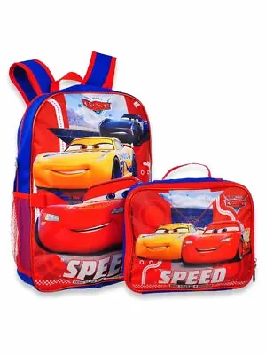 Group Ruz Cars Jackson & Lightning McQueen 16  Backpack W/ Detachable Lunch Box • $145