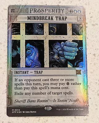 Mindbreak Trap - Foil - MTG Outlaws Of Thunder Junction: Breaking News • $60
