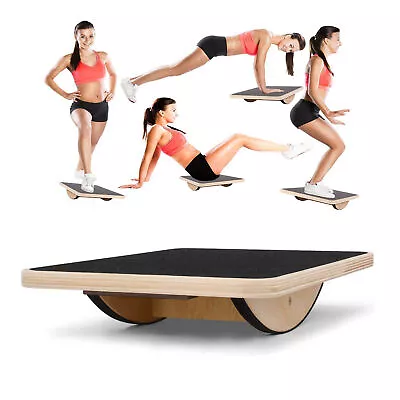 Professional Wooden Balance Board Rocker Board Wood Standing Desk Accessory • $88.86