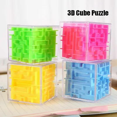 £4.99 • Buy 8cm Educational Puzzle Maze Ball Magic Cube Labyrinth Rolling Toy Kids Bday Gift