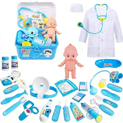 Doctors Set For Kids Role Play Dress Up Costume  & Carry Case For Boys Girls 3+ • £14.88