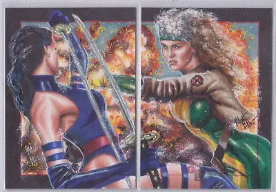 Glebe Psylocke Rogue Marvel Greatest Battles 2 Card Sketch Card • $1500