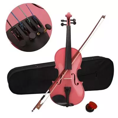 3/4 Size Acoustic Violin  W/ Case Bow Rosin Pink For Children • $44.99