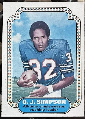 1973 Topps #1 O.J. Simpson Error UER 100 Years/Yards Original Vintage HOF RIP • $5.50