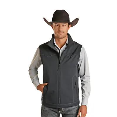 Powder River Outfitters Men's Conceal Carry Indigo Rodeo Vest DM98C01830 • $79.97