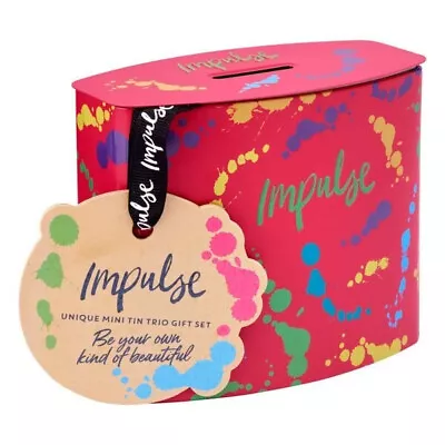 Impulse Unique Mini Tin Gift Set Trio Of  Instant Crush +Very Pink +True Love • £17.59