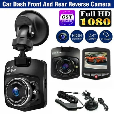 $18.55 • Buy Car Dash Camera HD 1080P Recorder LCD Dual Lens DVR Front And Rear Reverse Cam