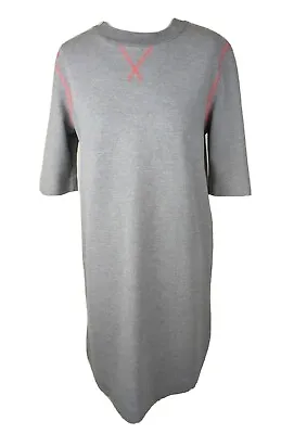 Jaeger Boutique Grey Jumper Dress Pink Trim Size Medium M • £9.72