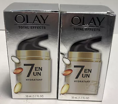 Olay Total Effects 7 In 1 Moisturizer 1.7 Fl Oz LOT OF 2  #1659 • $21