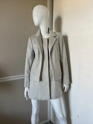 J.CREW NEW! Lt Gray/Beige PEACOAT WOOL BY NELLO GORI Lined Women's Coat Sz 4 NEW • $174.99