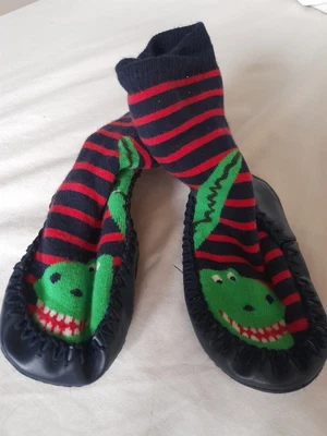£0.99 • Buy Toddler Moccasin Slipper Socks 1-2 Years