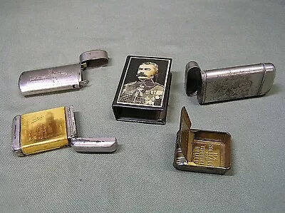 Vintage Match Safes/Cases/Boxes Set Of 5 Metal Match Boxes Unique Lot Of 5 • $75.90