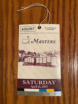 **** 2019 Masters Saturday Badge - Tiger Woods Champion #5 - Low Number - Pga • $299.99