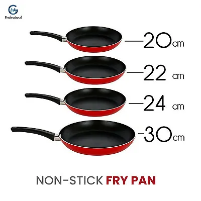 £14.35 • Buy Non Stick Frying Pan Round Cooking Pan Cookware Pot Oven Safe Frypan 20cm - 30cm
