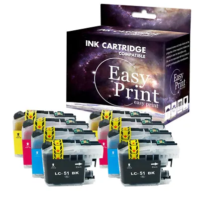 8PK Ink Fits Brother MFC-230C MFC-240c MFC-885c MFC-465cn MFC-5860 LC51 LC-51 • $7.69
