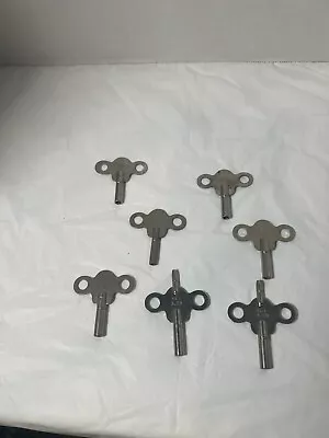 Vintage/Antique Wind Up Clock Keys Lot Of 7 • $25.52