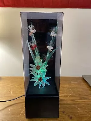 Vtg #YS - 335M 1984 Fiber Optic Flower Color Changing Wind Up Musical Lamp • $53