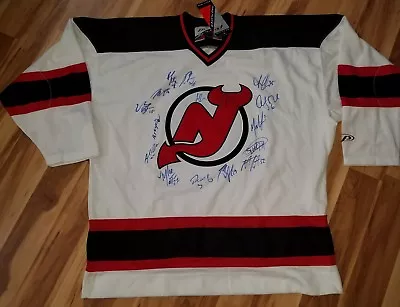 DEVILS Vintage Team Signed Jersey BRODEUR PARISE ELIAS ZAJAC  XL 2 • $174.99