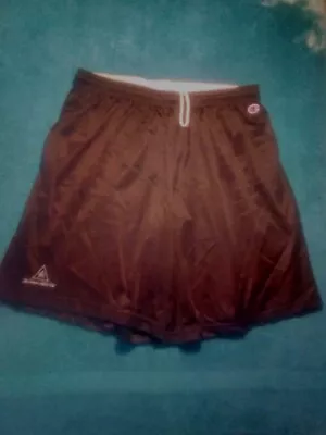 Vintage Champion Mens Size XL 8  Classic Logo Above Knee Mesh Shorts Black • $27